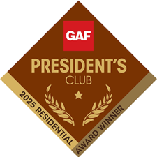 GAF President's Club 2025 Residential Award Winner