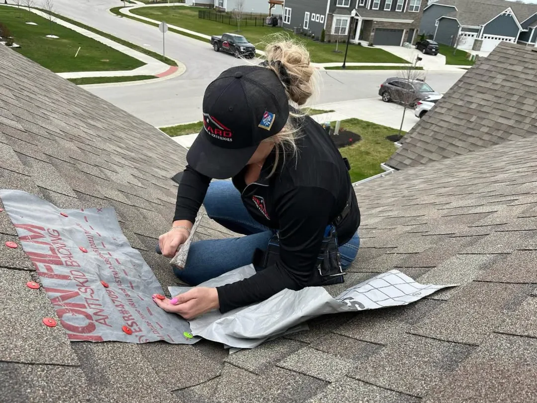 A completed residential roof replacement in architectural shingle
